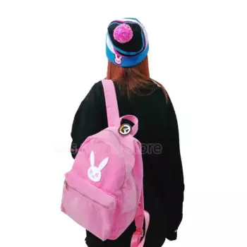 Женский рюкзак для косплея аниме-игры Overwatch Dva, милый школьный ранец розового цвета, модные уличные дорожные сумочки, кошельки