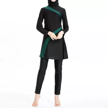 Женский скромный Мусульманский купальник Burkini, купальный костюм с полным покрытием, консервативный купальник с топом и брюками