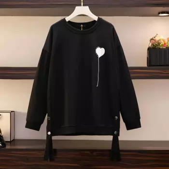 Женский свободный пуловер с круглым вырезом, размеры 6XL 7XL 8XL 9XL 10XL