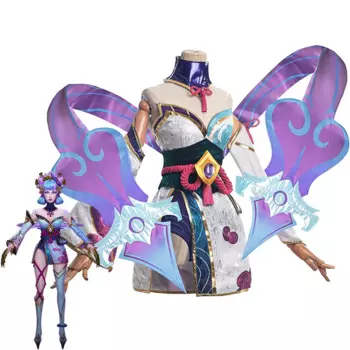 Женское кимоно для косплея LOL Spirit Blossom, полный комплект с головным убором