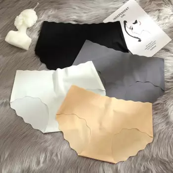 Женское нижнее белье из 2 предметов, однотонные дышащие удобные трусы со средней талией, кружевные бесшовные быстросохнущие Сексуальные трусы из вискозы