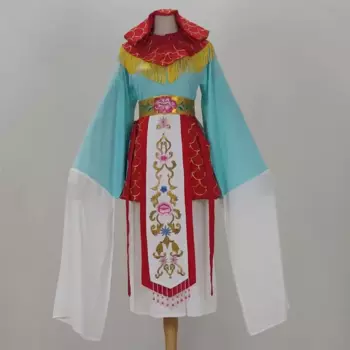 Женское платье с вышивкой и длинным белым рукавом