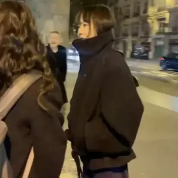 Женское шерстяное пальто в литературном ретро-стиле, свободное маленькое пальто с высокой талией и воротником-стойкой
