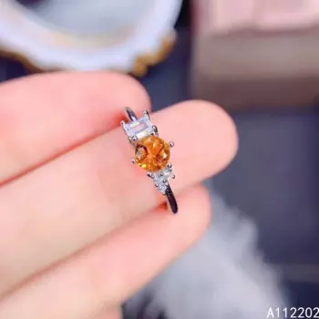 Женское Винтажное кольцо из серебра 925 пробы с натуральным сапфиром