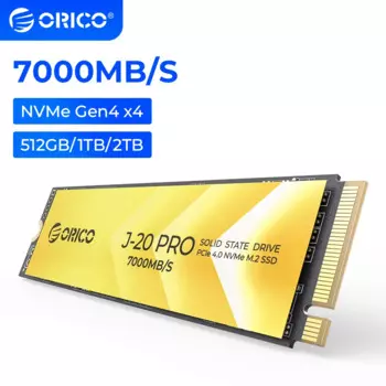 Жесткий диск ORICO M.2 NVMe SSD PCIe 4,0 512 ГБ/1 ТБ/ Gen4 x4 SSD, скорость чтения 7000 Мб/с ребром охлаждения