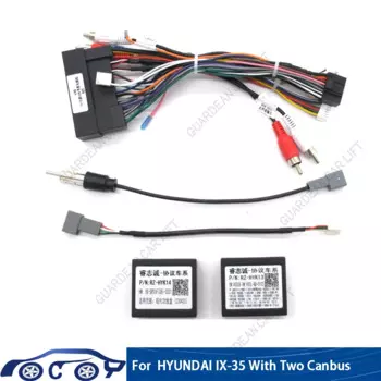 Жгут проводов для Hyundai IX35 Sonata 8 Santafe Kia K3, автомобильная аудиосистема 16PIN, DVD-плеер, адаптер питания с 2 коробками Canbus