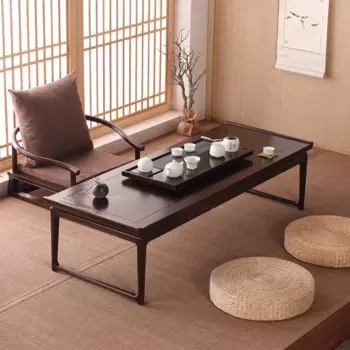 Журнальный столик Tatami, японский стол ondol, низкий стол, китайский старый деревянный обеденный стол для эркерного окна, домашний чайный столик из массива дерева
