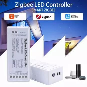 Zigbee Tuya Gateway RGB светодиодный контроллер IOS Android APP Alexa Google Голосовое управление DIM CCT RGB RGBW RGBCCT Светодиодная лента 5-24 В