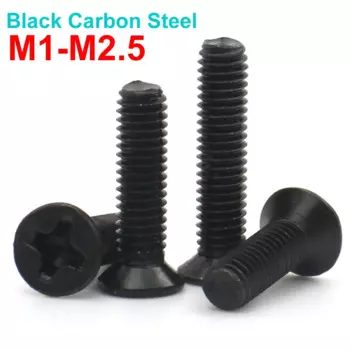 Zimir мини винты черные низкоуглеродистая сталь M1-M2.5