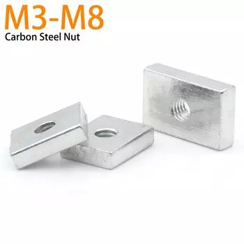 Zimir оцинкованные квадратные гайки из углеродистой стали M3 M4 M5 M6 M8