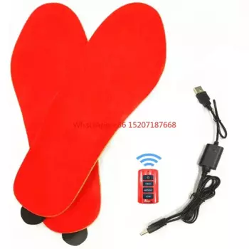 Зимние теплые стельки с электрическим подогревом и перезаряжаемым от USB аккумулятором для обуви/лыжных ботинок