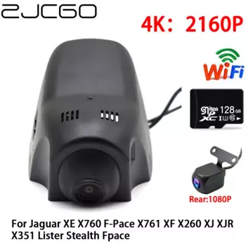 ZJCGO 2K 4K Автомобильный видеорегистратор, видеорегистратор с Wifi, передняя и задняя камера, 2 объектива 24h для Jaguar XE X760 F-Pace X761 XF X260 XJ XJR X351, Lister Stealth