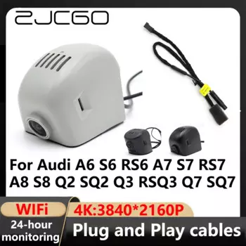 ZJCGO 4K Wi-Fi 24H 3840*2160 Автомобильный видеорегистратор Видеорегистратор для Audi A6 S6 RS6 A7 S7 RS7 A8 S8 Q2 SQ2 Q3 RSQ3 Q7 SQ7