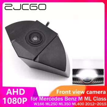 ZJCGO AHD CVBS 1080P 170 ° Автомобильный логотип, парковочная камера переднего вида для Mercedes Benz M ML Class W166 2012~2015 гг.