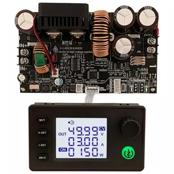 Zk-6522 CNC понижающий блок питания постоянного тока с регулируемым напряжением и постоянным напряжением, модуль постоянного тока 22 А, 65 в, долговечный