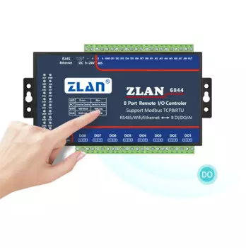 Zlan6844 Rs485 Wifi Ethernet Rj45 8-канальный Di Ai Do Rs485 Modbus I/o Модуль Rtu сборщик данных, пульт дистанционного управления, плата, модуль