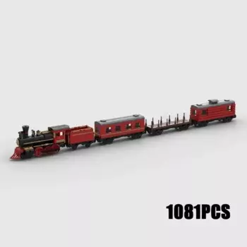 Знаменитая городская модель автомобиля Moc, строительные блоки, конструктор дальнего Запада, технология поезда, модульные блоки, подарки, рождественские игрушки, наборы для сборки «сделай сам»