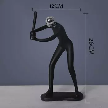 Золотая чёрная спортивная статуэтка