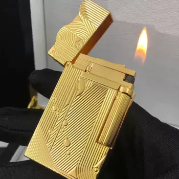 Золотая зажигалка с рисунком русалки для сна, газовая зажигалка из чистой меди для курения, классические металлические зажигалки со звуком, подарок