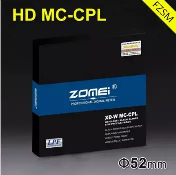 Zomei 52 мм HD CPL поляризатор фильтр тонкий Pro HD 18 слой MC круговой поляризационный фильтр для Canon Nikon Sony Pentax Leica объектив