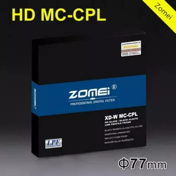 Zomei 77 мм HD MC CPL поляризатор фильтр тонкий Pro HD 18 слой MC круговой поляризационный фильтр для Canon Nikon Sony Pentax Leica объектив