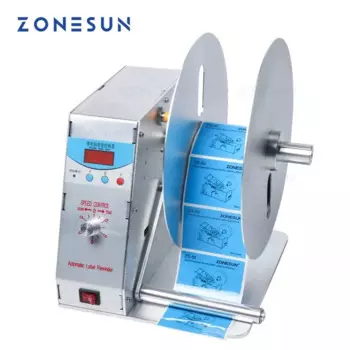 ZONESUN автоматическое перемоточное устройство для одежды, стирка этикетки, этикетка со штрих-кодом, ценник, самоклеящаяся наклейка, регулируемая скорость R