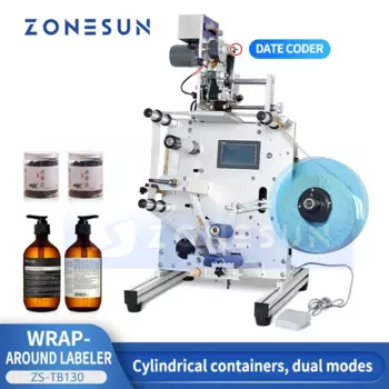 ZONESUN двойная этикеточная машина, двусторонняя этикетка, этикетка, аппликатор