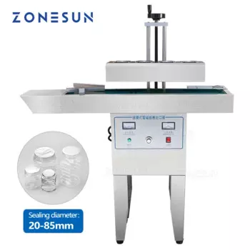 Zonesun Вертикальная Уплотнительная Машина Электромагнитная непрерывная Индукционная машина для запечатывания алюминиевой фольгой автоматический герметик
