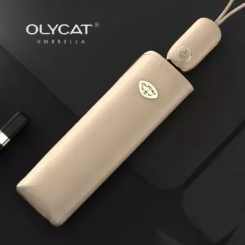 Зонт от солнца для женщин, зонтик от солнца OLYCAT, автоматический зонт в Корейском стиле для лета с защитой от УФ-лучей, портативный