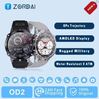Zordai OD2 Прочные военные GPS-трековые умные часы для мужчин Bluetooth-вызов 3ATM Водонепроницаемые уличные умные часы для Huawei Xiaomi 2024