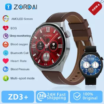 Zordai ZD3 + ЭКГ + PPG Смарт-часы для Huawei Watch GT3 BT вызов IP68 водостойкие Bluetooth звонки звёзды GPS трекер спортивные Смарт-часы