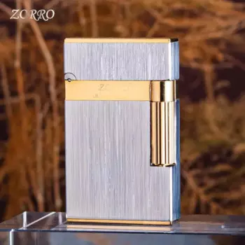 Zoro ZL6 из чистой меди, боковая скользка, звук ветрозащитная Зажигалка на керосин, латунная зажигалка, Подарочная коробка, высококачественные мужские подарки