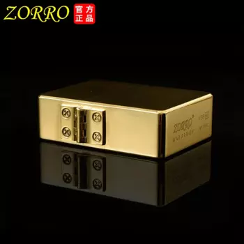 ZORRO 915S сверхпрочная армированная латунь/титановая стандартная зажигалка; 3/5 металлическая бензиновая зажигалка с петлей, мужской подарок