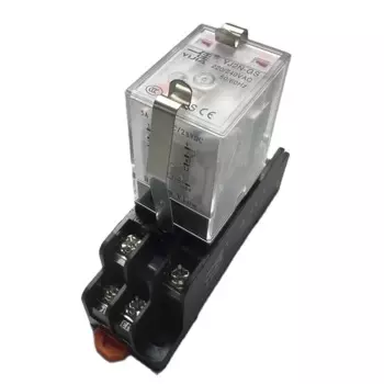 Zusen YJ2N-GS AC 220V DC 12V 24V 5A катушка, маленькое промежуточное реле низкой мощности, 2 группы из 8 контактов с подсветкой