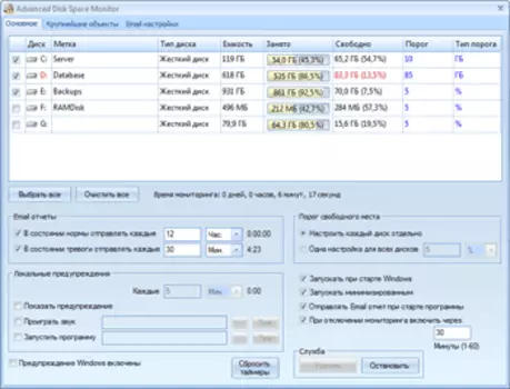 Advanced Disk Space Monitor Полная версия