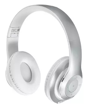 Bluetooth-гарнитура DIGMA BT-14, цвет белый/серебристый