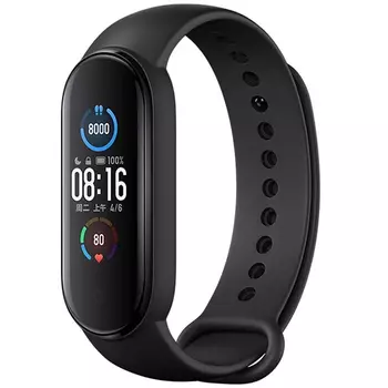 Фитнес-трекер Xiaomi Mi Band 5 AMOLED корп.:черный рем.:черный (BHR4215GL) (плохая упаковка)