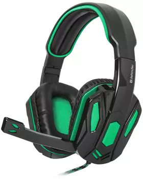 Гарнитура Defender Warhead G-275, цвет зеленый/черный