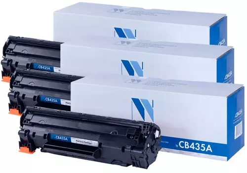 Картридж черный NVPrint LaserJet, NV-CB435A-SET3