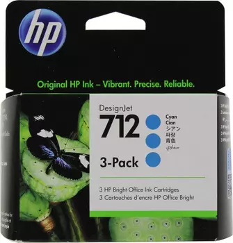 Картридж голубой HP Inc. 712, 3ED77A