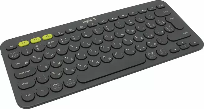 Клавиатура Logitech K380 темно-серый беспроводная BT slim Multimedia для ноутбука