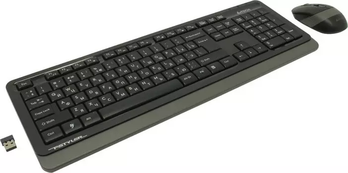 Клавиатура+мышь A4tech Клавиатура + мышь Fstyler FG1010S FG1010S GREY, цвет темно-серый