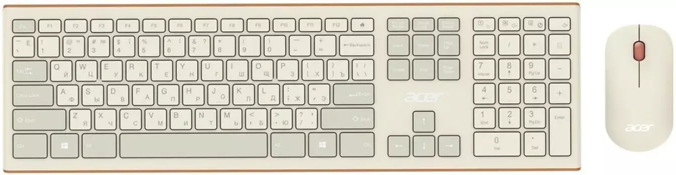 Клавиатура+мышь ACER Клавиатура + мышь OCC200 ZL.ACCEE.004, цвет бежевый