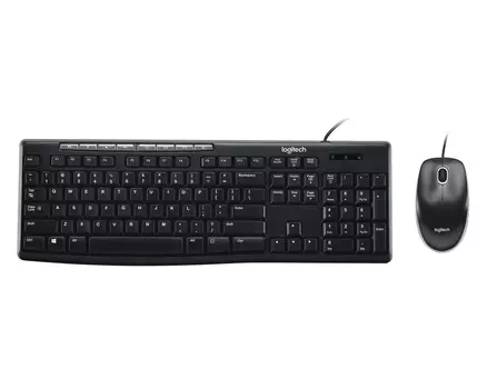 Клавиатура+мышь Logitech Комплект клавиатура + мышь MK200 920-002694 / 920-002714, цвет черный EN keyboard