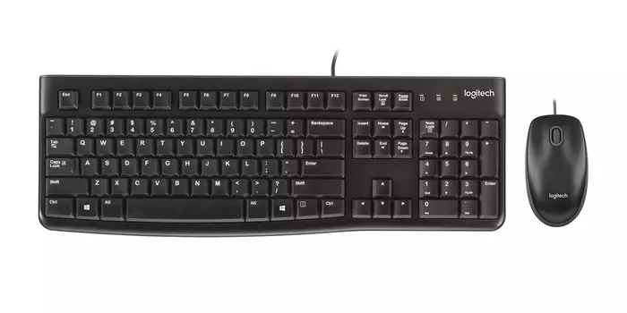 Клавиатура+мышь Logitech MK120 920-002589, цвет черный EN keyboard