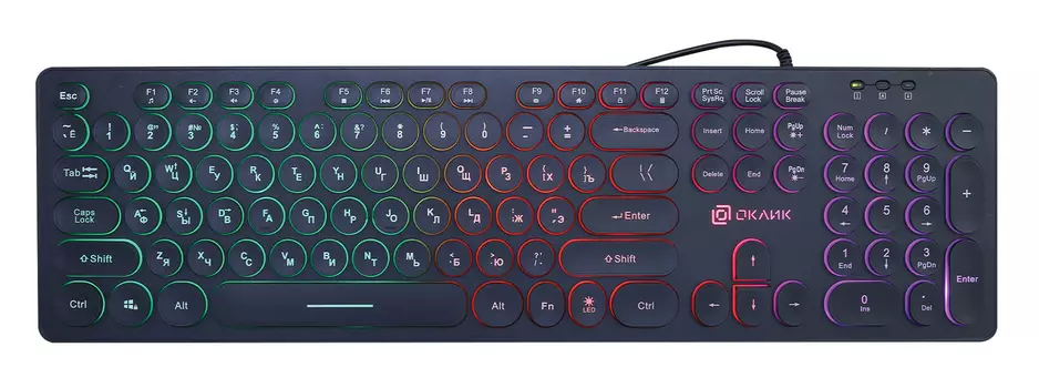 Клавиатура Oklick KeyBoard 420MRL 1091226, цвет черный