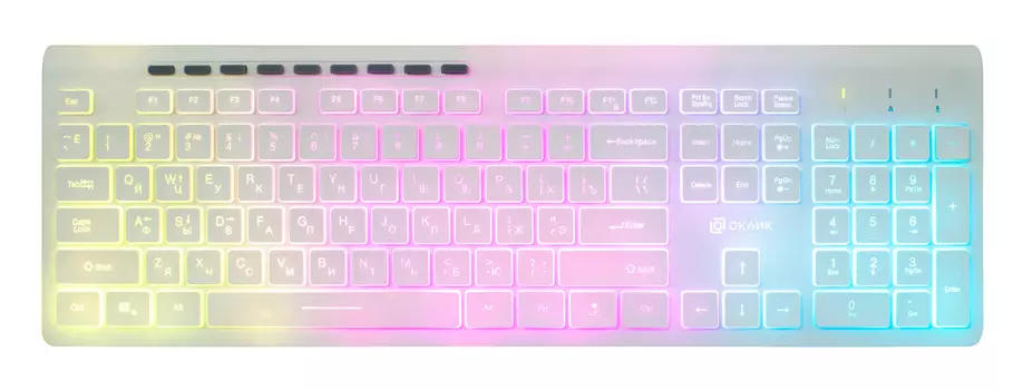 Клавиатура Oklick KeyBoard 490ML 1067205, цвет белый