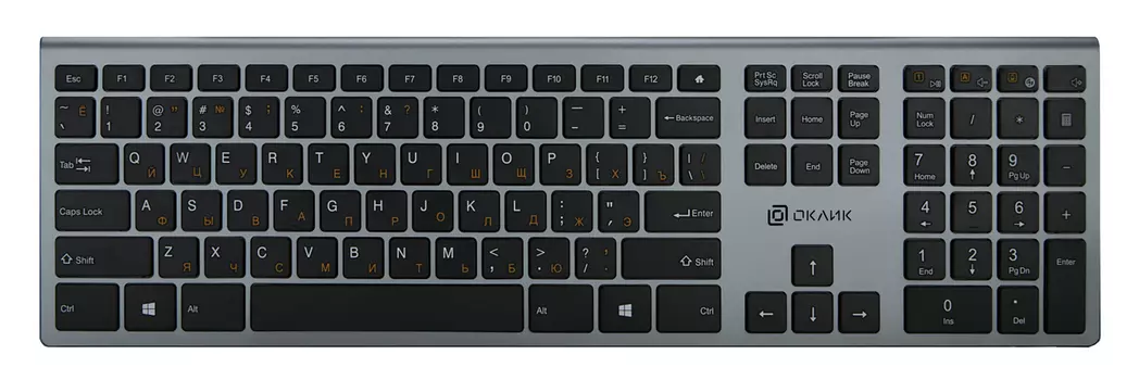 Клавиатура Oklick KeyBoard 890S 1196549, цвет серый