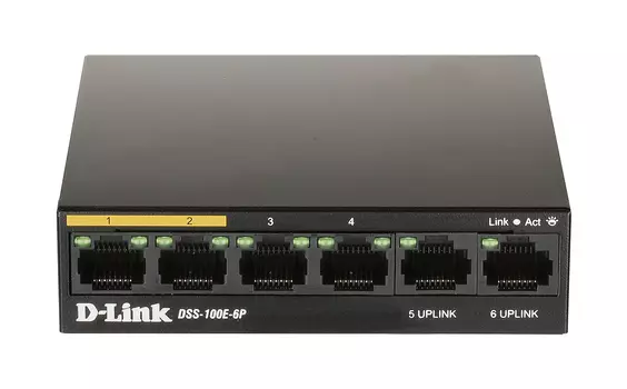 Коммутатор D-LINK DSS-100E-6P