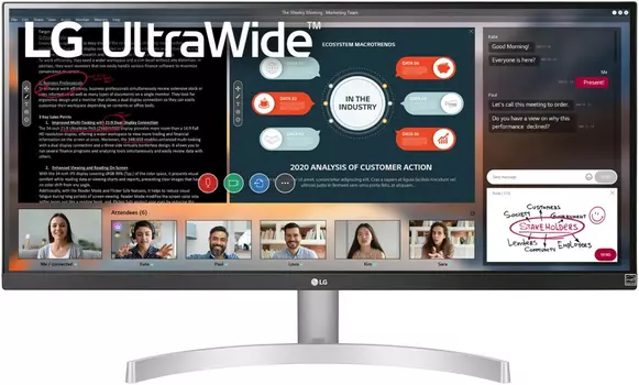 Монитор LG 29WN600-W 29.0-inch черный